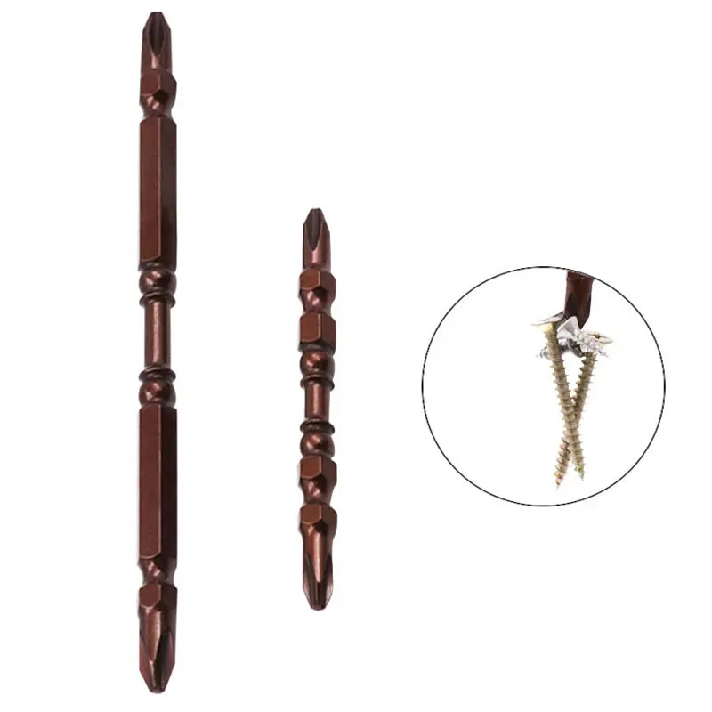 

High-strength Magnetic Cross Head Screwdriver Bit Double-head Electric Screwdriver Phillips Screwdriver