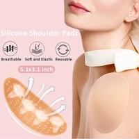2pcs soft anti slip invisible shoulder pads reusable adhesive silicone foam shoulder push up cushion men women shoulder enhancer