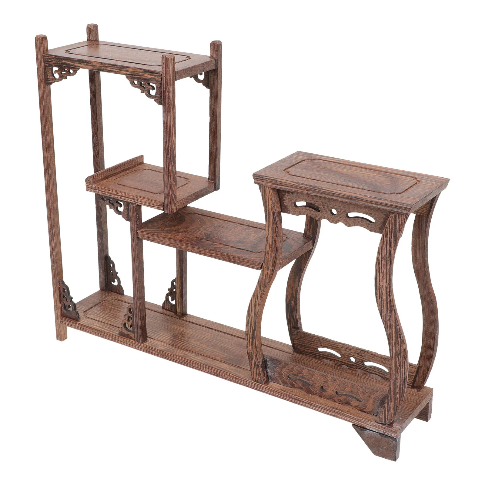 

Standdisplay Flower Pot Wooden Indoor Holder Chineseshelf Rosewood Vase Wood Figurine Oriental Asian Crystal Mini Table Riser