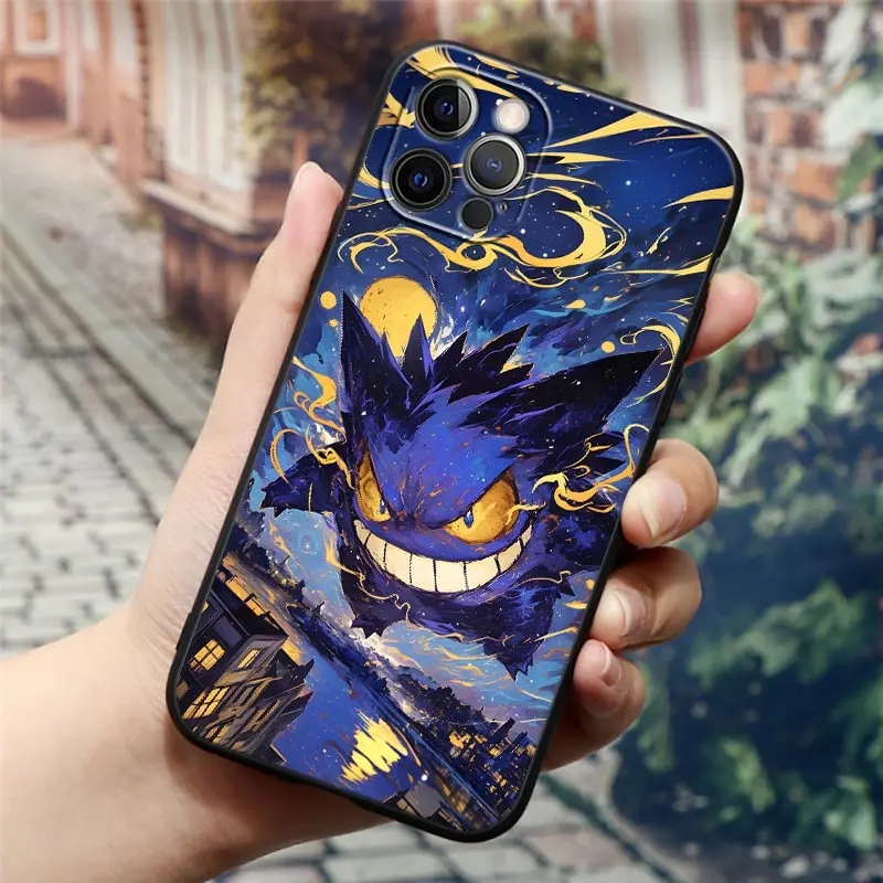 Чехол для телефона Gengar Ghost Pocket Monster в стиле аниме Apple iPhone 16 15 14 13 12 11 Pro Max XR XS 7 8 Plus