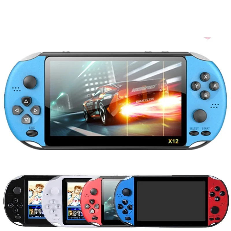 

New X12 PLUS Retro Game Handheld Game Console Built-in 2000+Classic Games Portable Mini Video Player 5.1/7inch IPS Screen 8G+32G