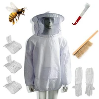 beekeeping kit tool set beekeeping suit gloves hive brush hook veil set durable anti bee suit bee honey keeping equipment