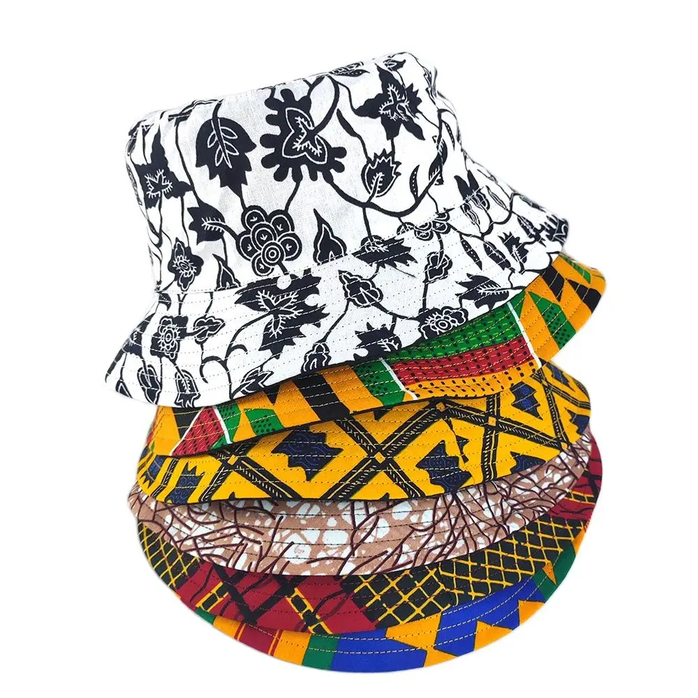 Африканская шляпа с принтом Анкары двусторонняя унисекс для рыбаков