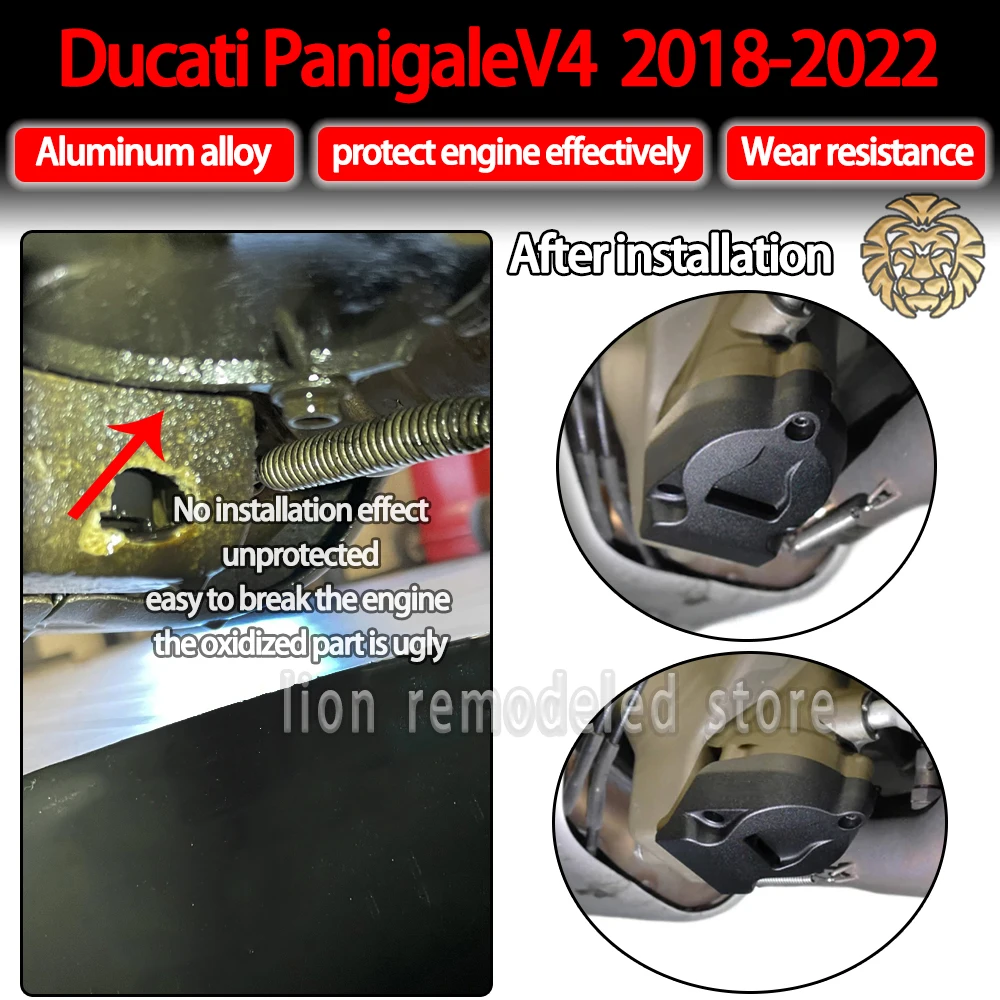 

FOR DUCATI PanigaleV4 2018 2019 2020 2021 2022 Motorcycle accessories Engine chassis protective cover