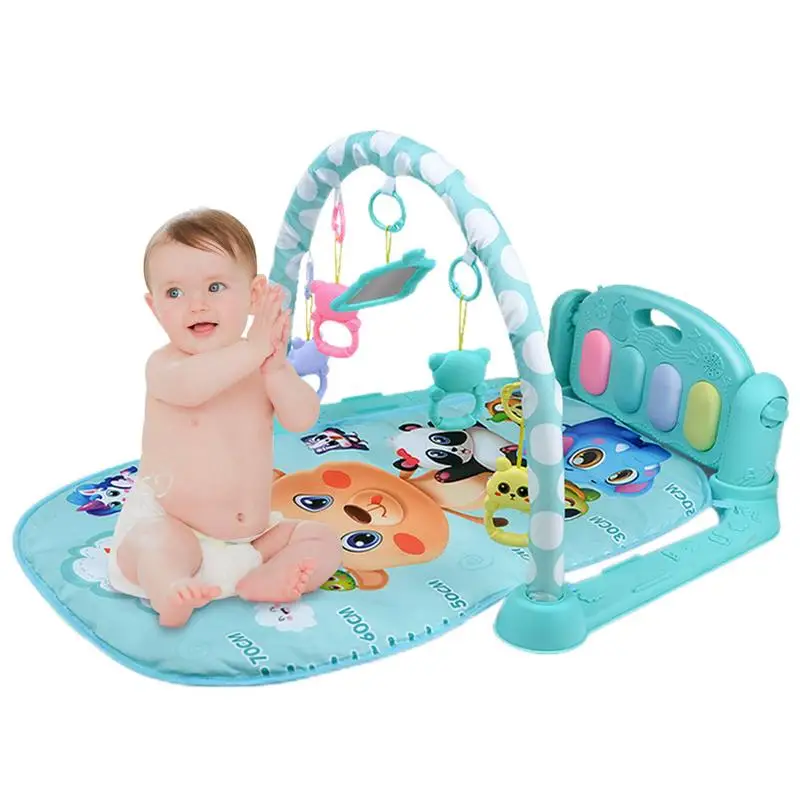 

Infant Play Mat Activity Gym Durable Toddler Fitness Rack Pedal Piano Game Blanket 3-6-12 Months Toddler Pedal Piano Crawling