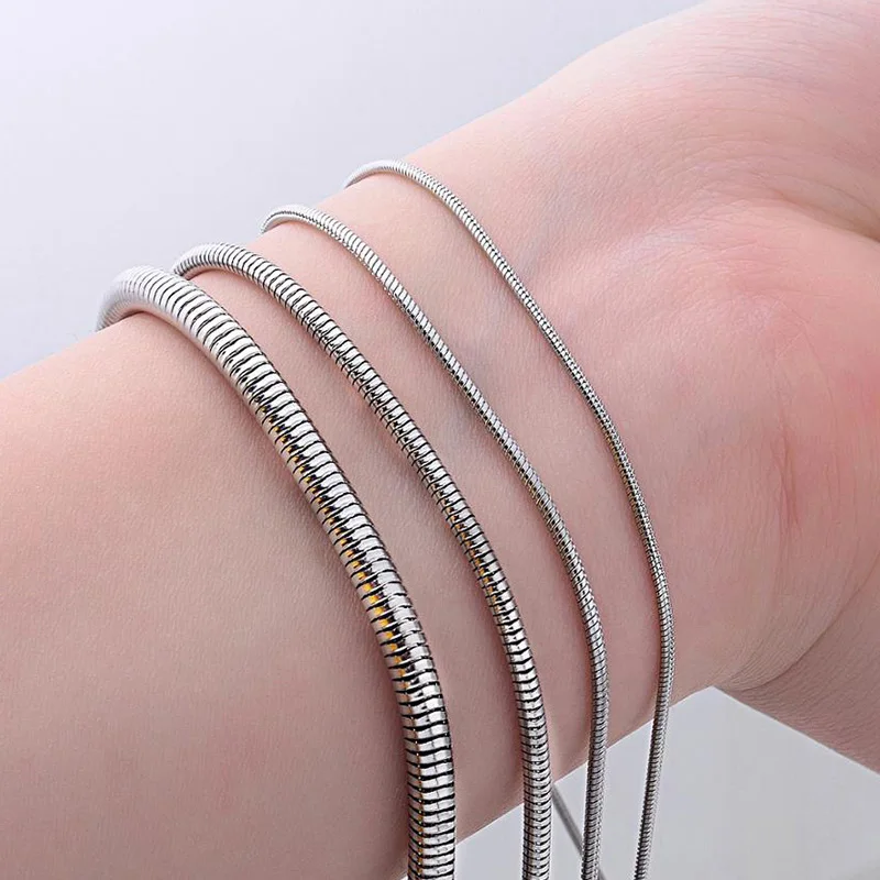 Серебряная цепочка AGTEFFER 925 пробы 1 мм/2 мм/3 мм ожерелье для мужчин и женщин