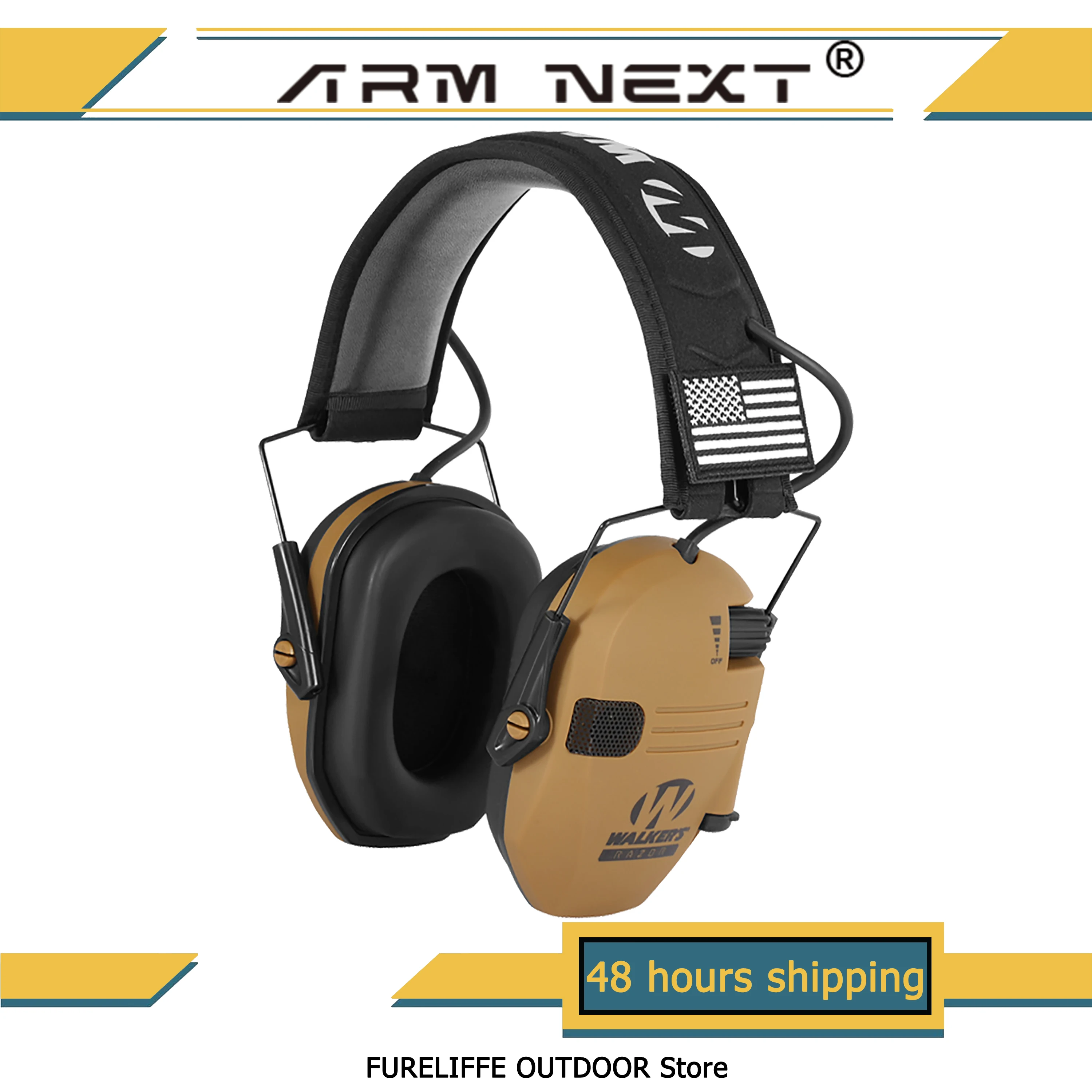 

New electronic shooting earmuffs Sound pickup and noise reduction Tactical hunting hearing protection headset, free shipping