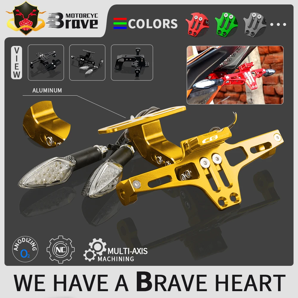 

Turn Signal Light Bracket For Honda CB650R 2019 Motorcycle License Number Plate Holder Frame Adjustable CB 650R 650 R CB650