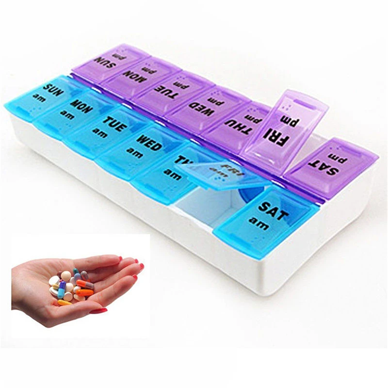 

hot new 7-day medicine box rack storage container box portable, 24 plastic storage container technology container