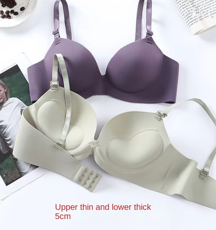 Цельнокроеное женское нижнее белье маленькая чашка Mantou 5 см с присборенной