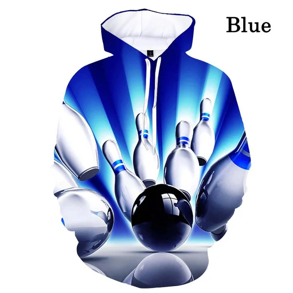 

2022 Autumn and Winter Sweatshirts Pullover 3d Bowling Print Hoodie Men&women Unisex Cool Fashion Long-sleeved Hoodies