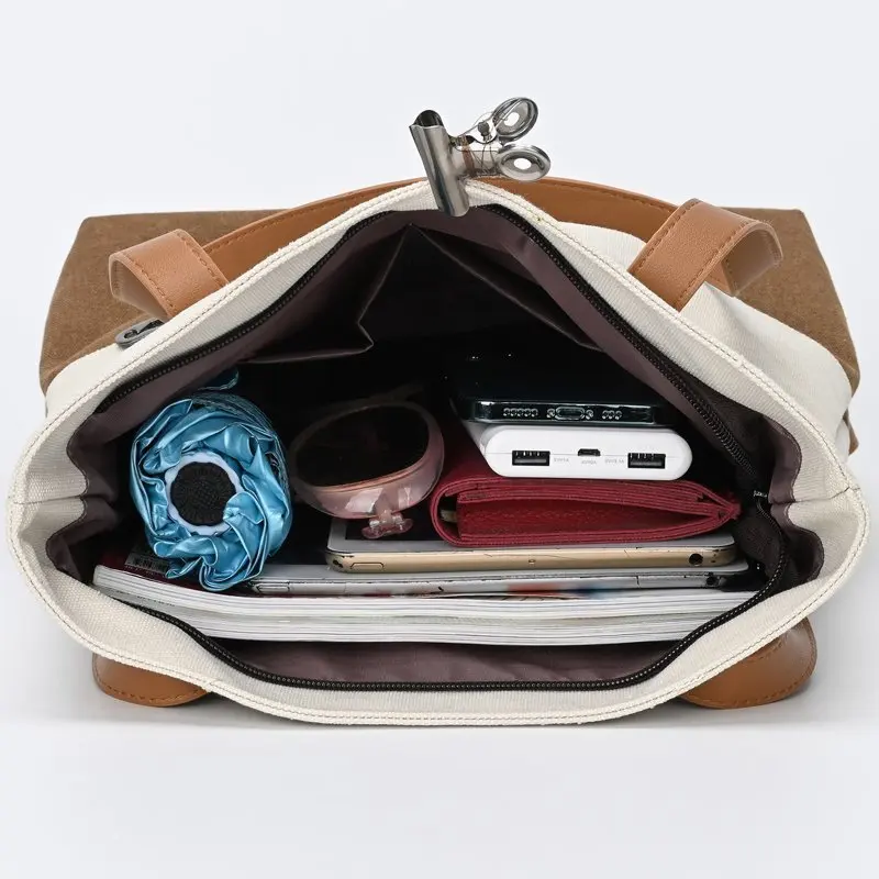 Canvas Women Canvas Handbags Shoulder Bags Large Capacity Ladies Backpack for Women Fashion Female Tote Messenger Bag New