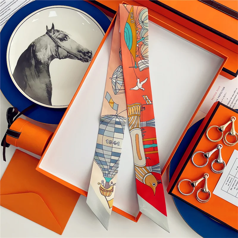 100% шелковый высококачественный роскошный брендовый шарф Женская Повязка На