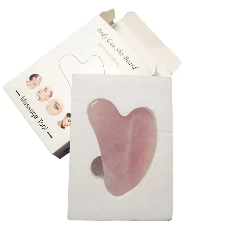 

Natural Jade Gua Sha Scraper Board Massage Rose Quartz Jade Guasha Stone For Face Neck Skin Lifting Wrinkle Remover Beauty Care