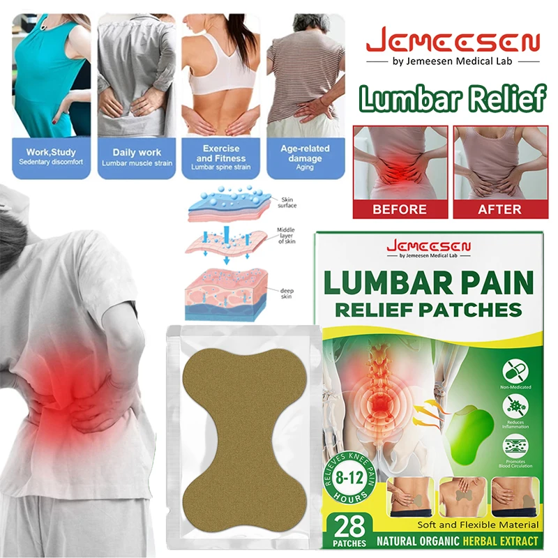 Самонагревающиеся пластыри Jemeesen для облегчения боли в пояснице спине талии