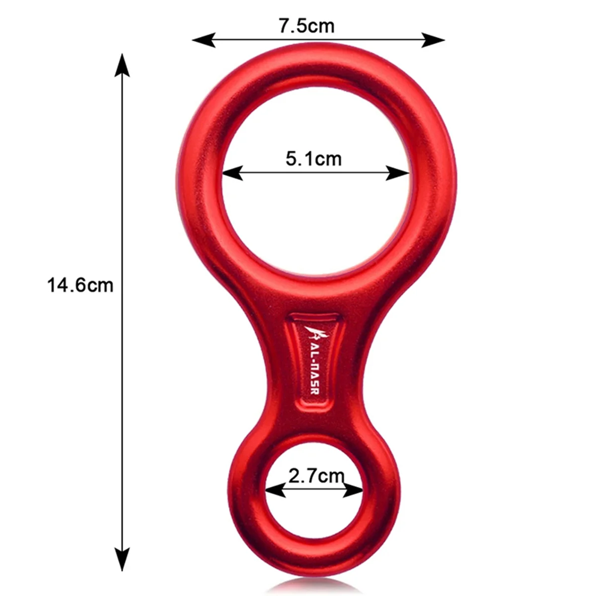 Фото ABNJ 35KN Карабин для скалолазания Фигурка 8Rappelling Rope Descender Алюминиевая фигурка страховочное устройство Оборудование для скоростного спуска №2