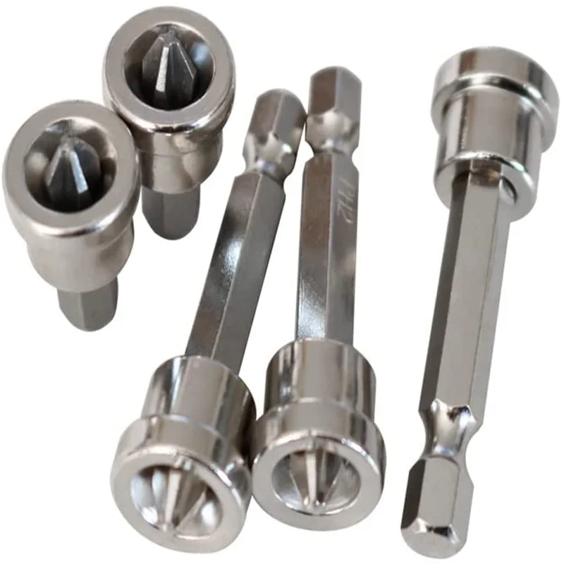 

5pcs/Set Magnetic Positioning Screwdriver Bits,Woodworking Screw Hex Shank Positioning Bit Batch Head