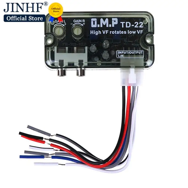 

Auto Car Audio Converter 12V RCA Stereo High To Low Adjustable Converter Adapter