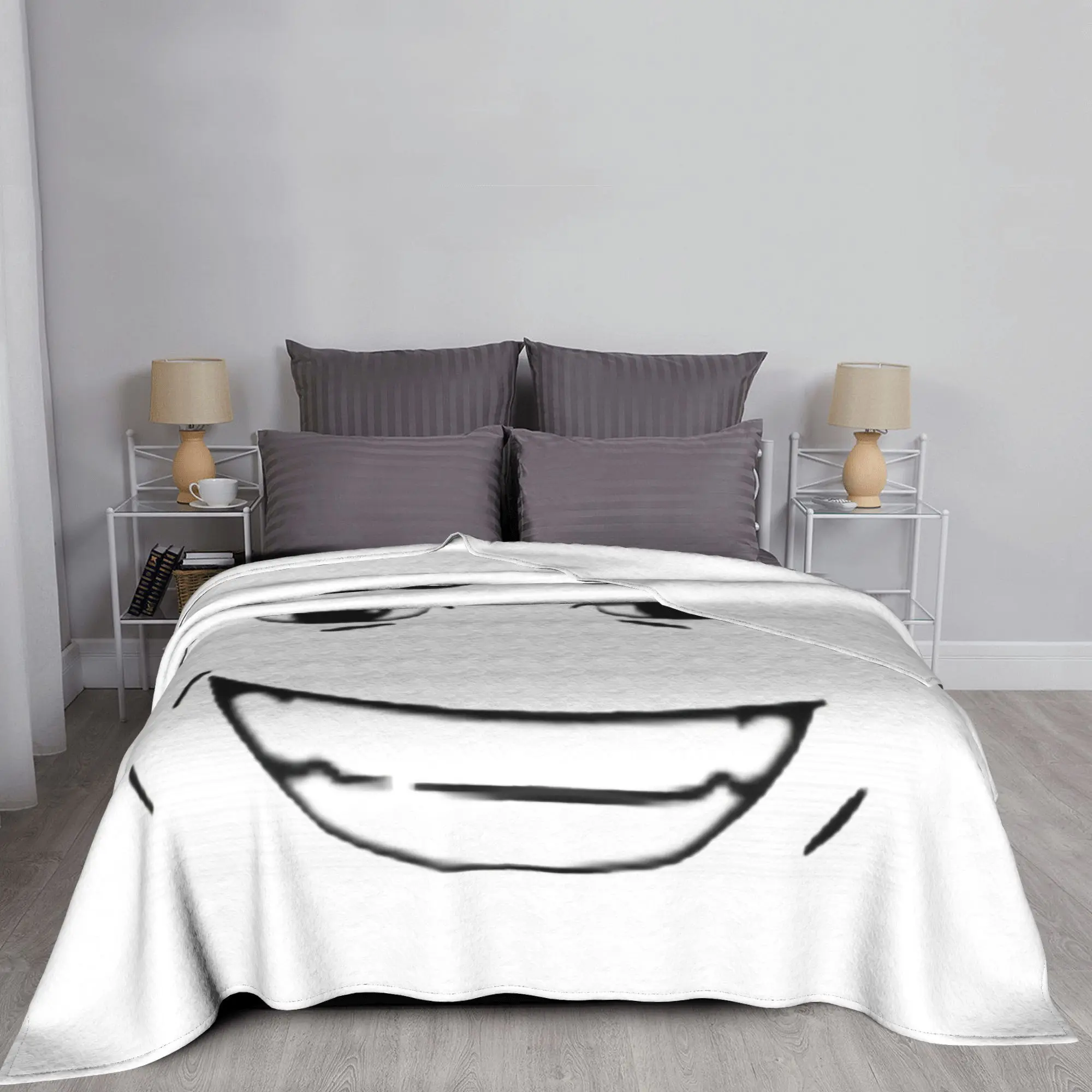 Фланелевые одеяла Man Face Gaming Meme Robloxx забавное одеяло для кровати дивана 125*100 см