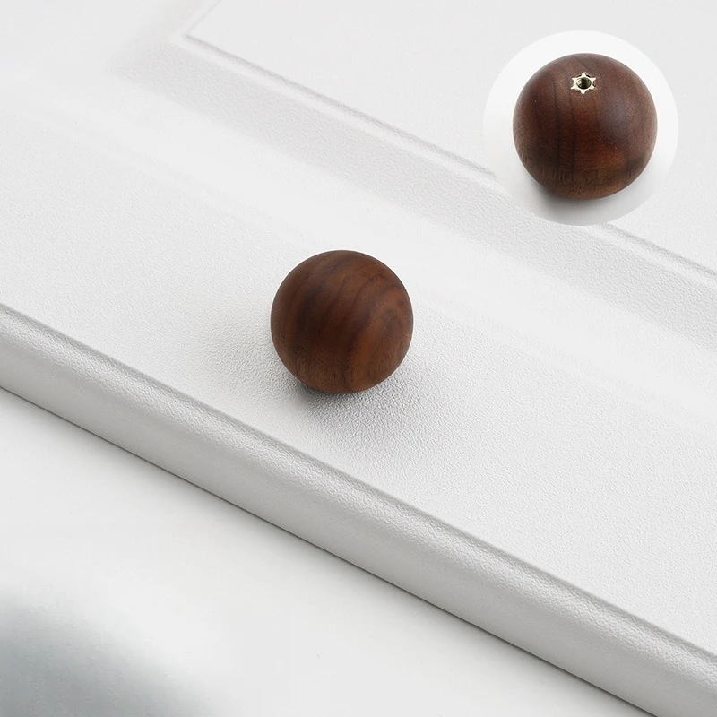 

Ручка ящика, бревенчатая дверная шаровая ручка, простые круглые маленькие ручки с одним отверстием