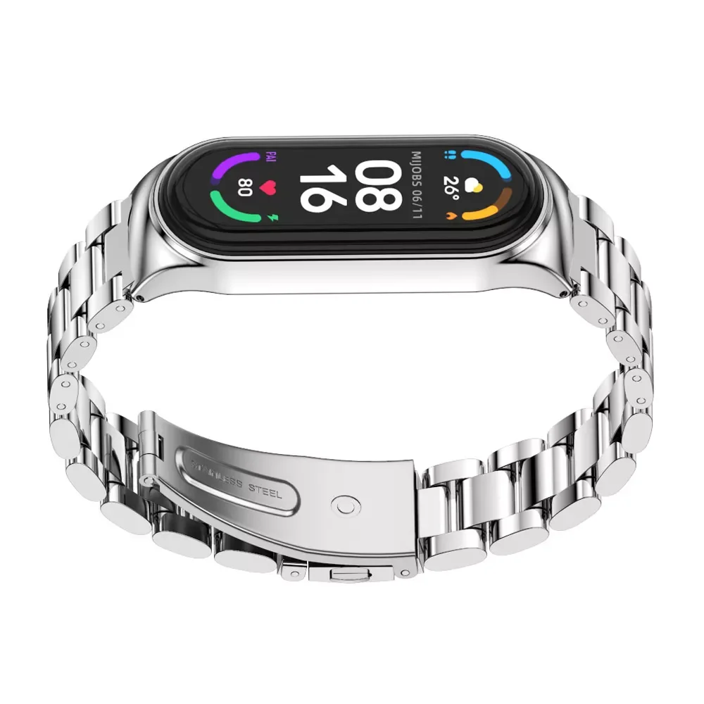 

for Mi Band 7 6 5 4 3 Metal Correa Mi Band 6 Bracelet Opaska Mi Band 5 Wristband Pulseira Miband Watch Bend NFC