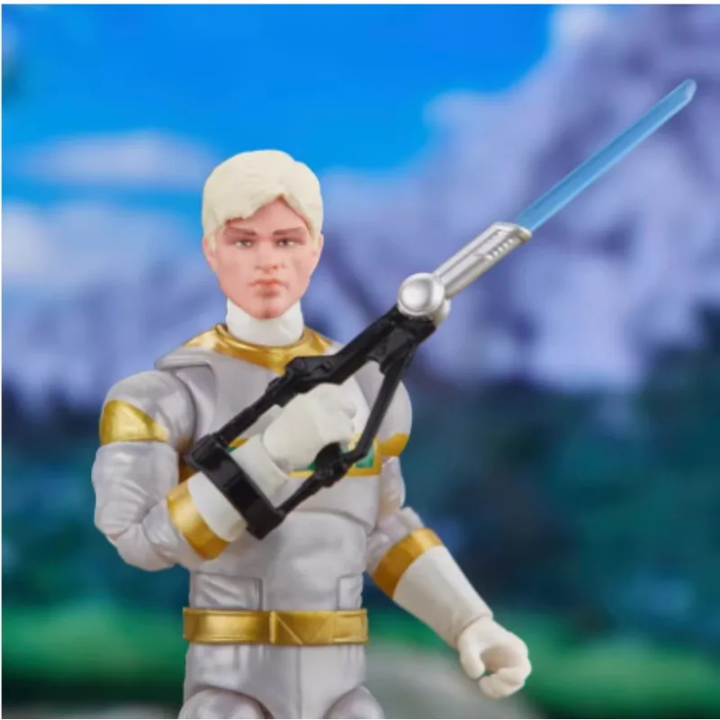 Фото Оригинальная коллекция молний Hasbro Power Rangers в космосе, серебряный рейнджер, аниме-фигурка, коллекционная модель игрушки №3