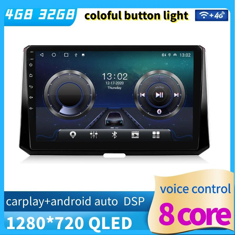 

10.1" Octa Core 1280*720 QLED Screen Android 12 Car GPS Video Player Navigation For Toyota Corolla 2019-2020