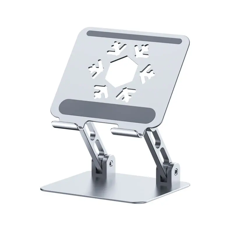 

FRF500 Solid Cell Phone Tablet Desk Stand Portable Hands Free Desktop Display Tablet Holder Folding Snowflake Stand Aluminum