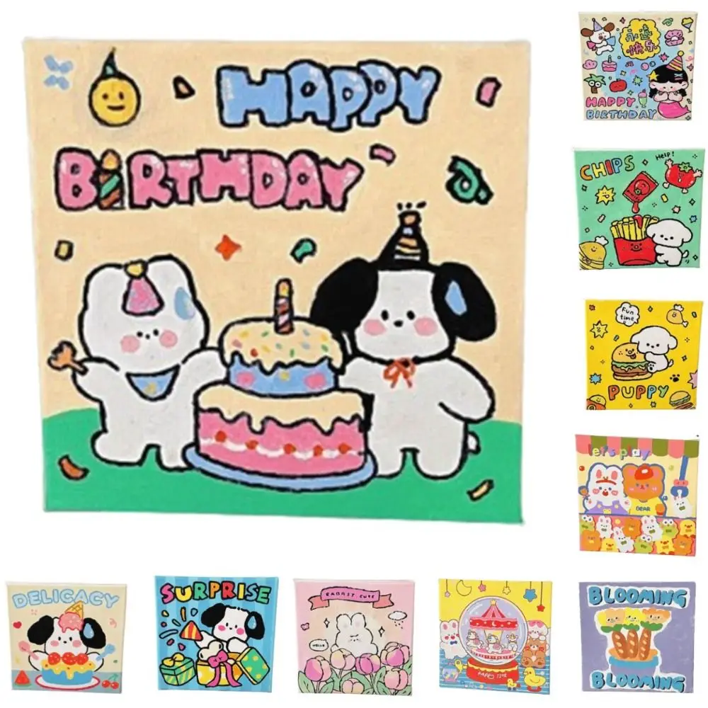 Детская цифровая картина маслом сделай сам массив дерева ручная работа животное