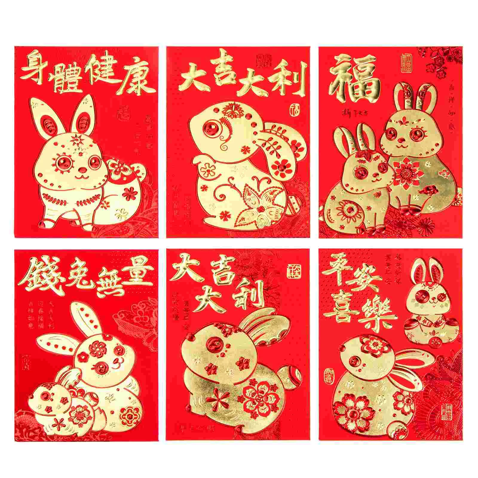 

Red Year Money Envelopes New Chinese Envelope Packet Rabbit Packetsfestival Spring Bunny Lucky Gift Pocket Paper Cash Zodiac Bao