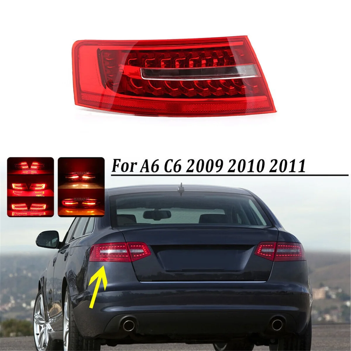 Левая внешняя фонарь заднего стоп-сигнала для Audi A6 C6 Sedan 2009 2010-2011 4FD945095B