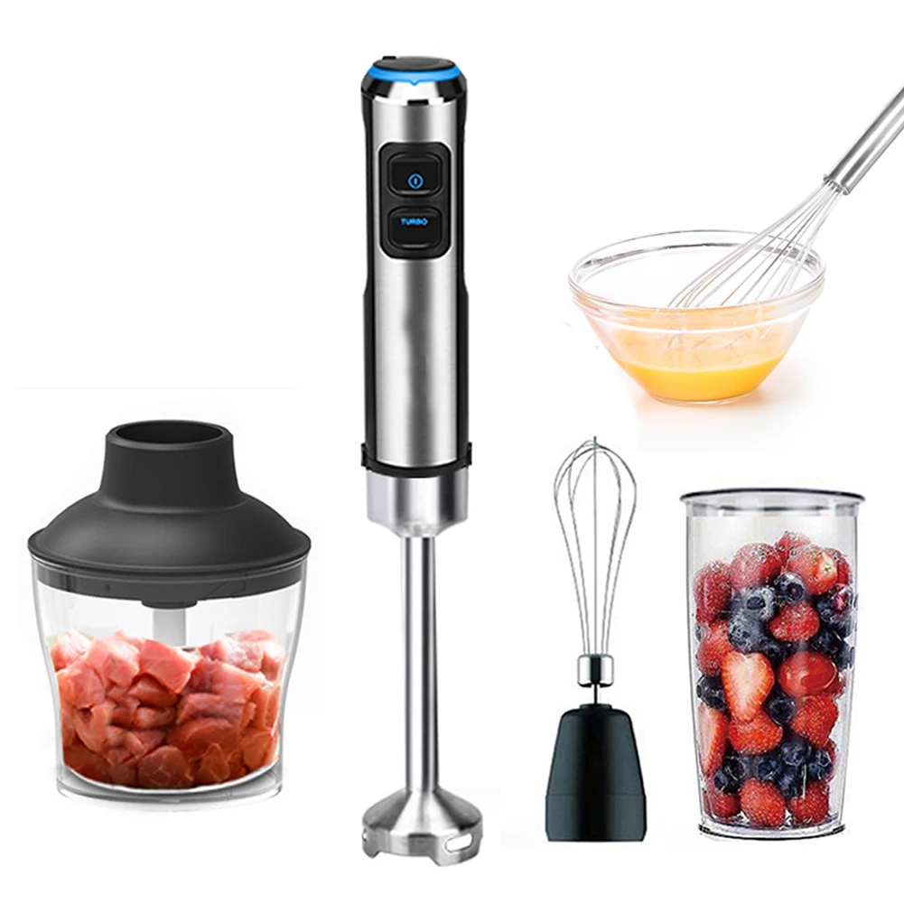 

4 In 1 Multifunctional 1500W Electric Stick Hand Commercial Blender Food Processor Egg Whisk Mixer Juicer Meat Grinder