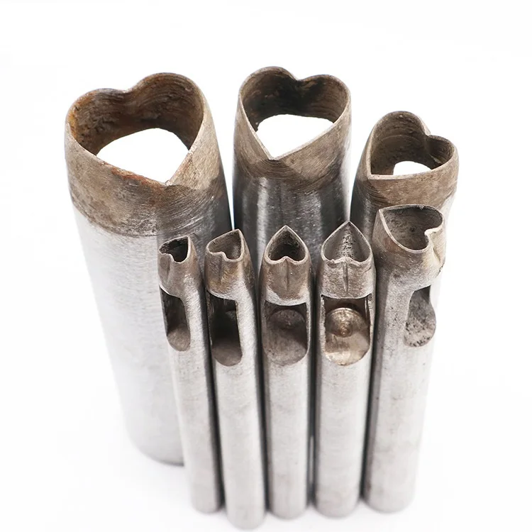 Нож для резки кожи в форме сердца инструменты сделай сам Дырокол из воловьей