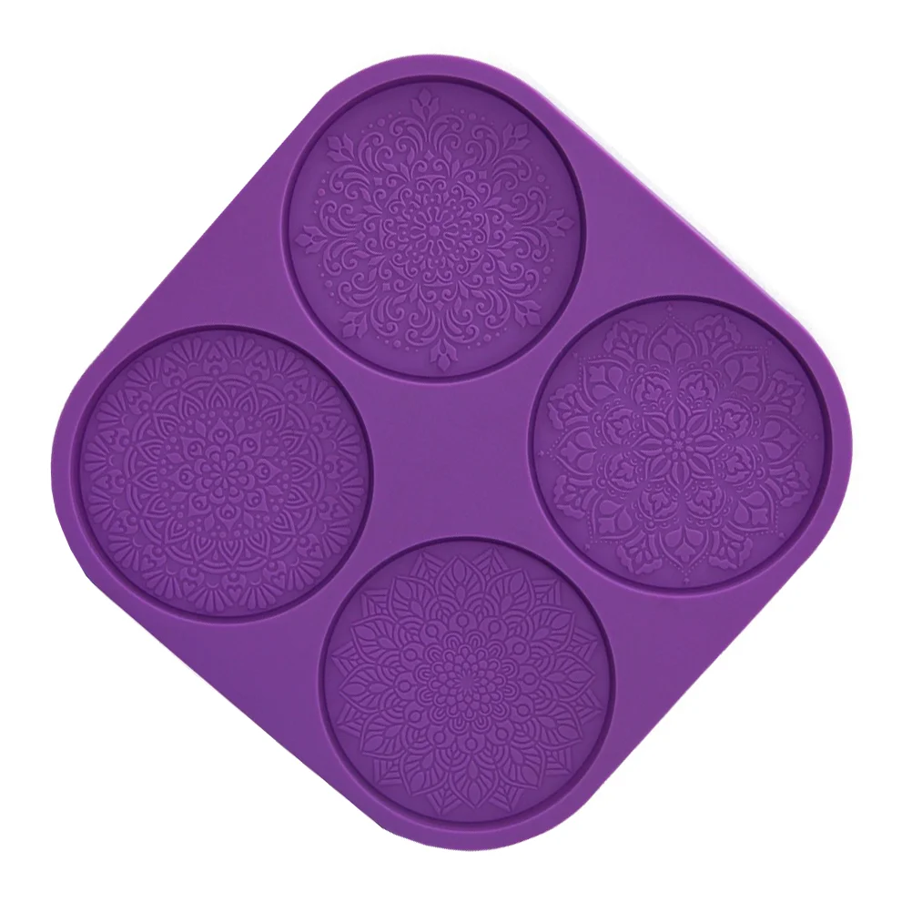 

Mold Silicone Geode Coaster Resin Cup Mat Agate Round Casting Tray Epoxy Mandala