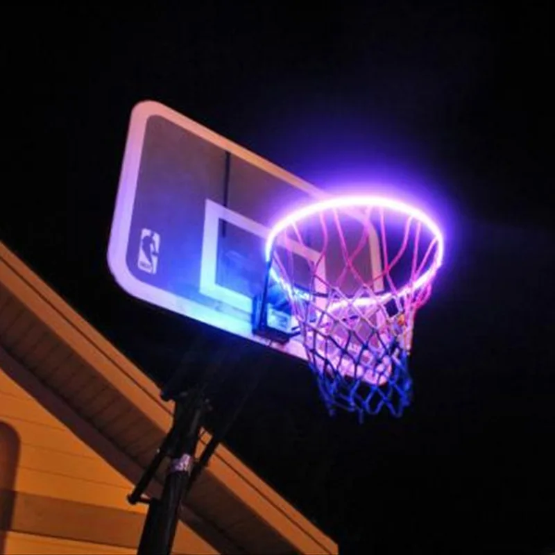 

Light up LED Basketball Hoop Light Solar Power Color Changing Induction Lamp