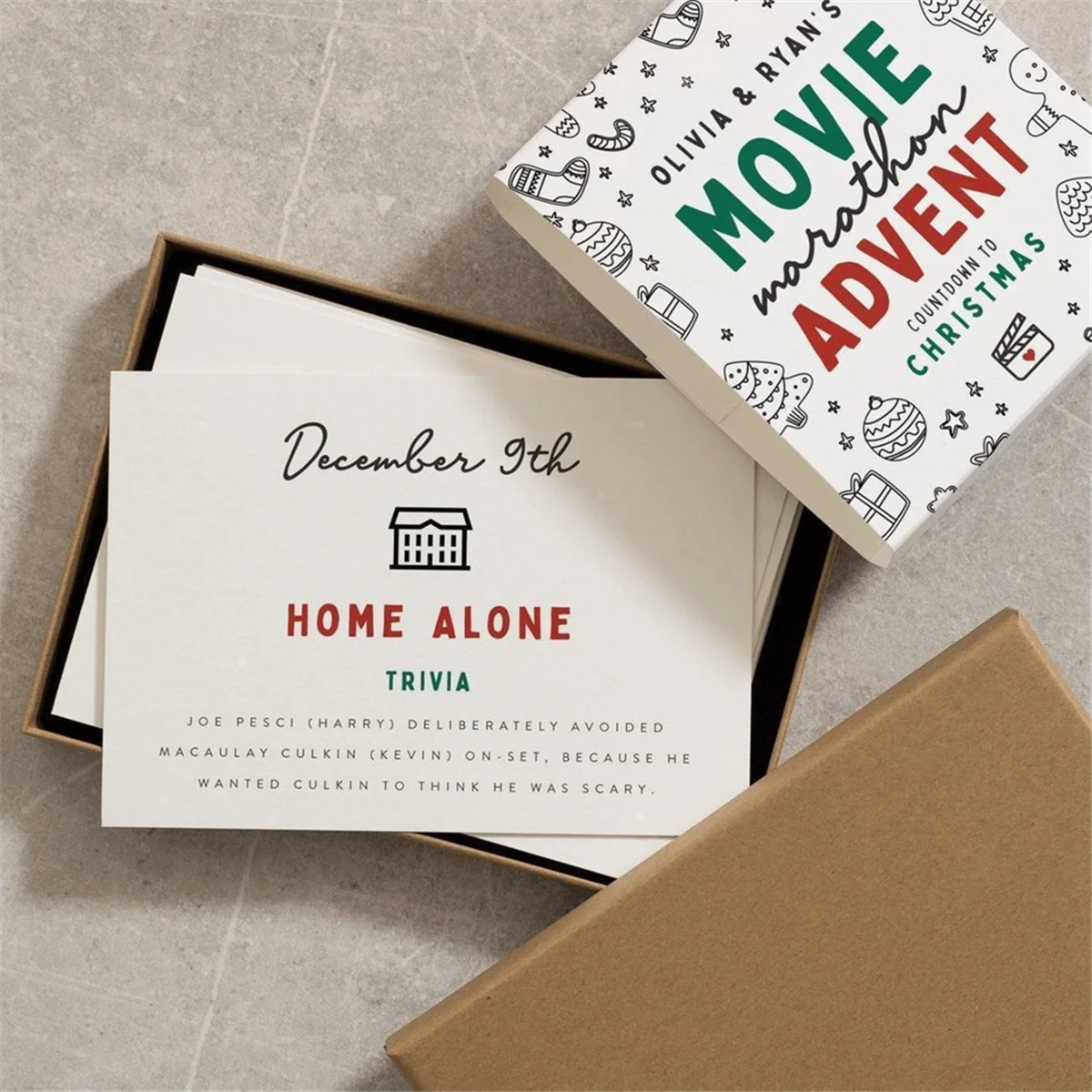 Рождественские открытки-календарь 24 шт. набор рождественских календарей