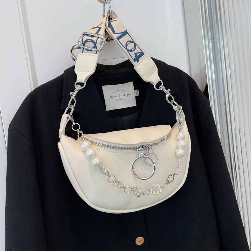 

New Chain Waist Bag Women Luxury PU Leather Fanny Packs Female Fashion Chest Bags Belt Bag Women's Brand Shoulder Crossbody Bags