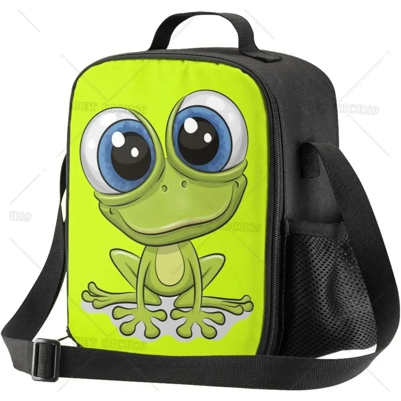 Детская изолированная сумка для ланча в виде лягушки маленькая милая