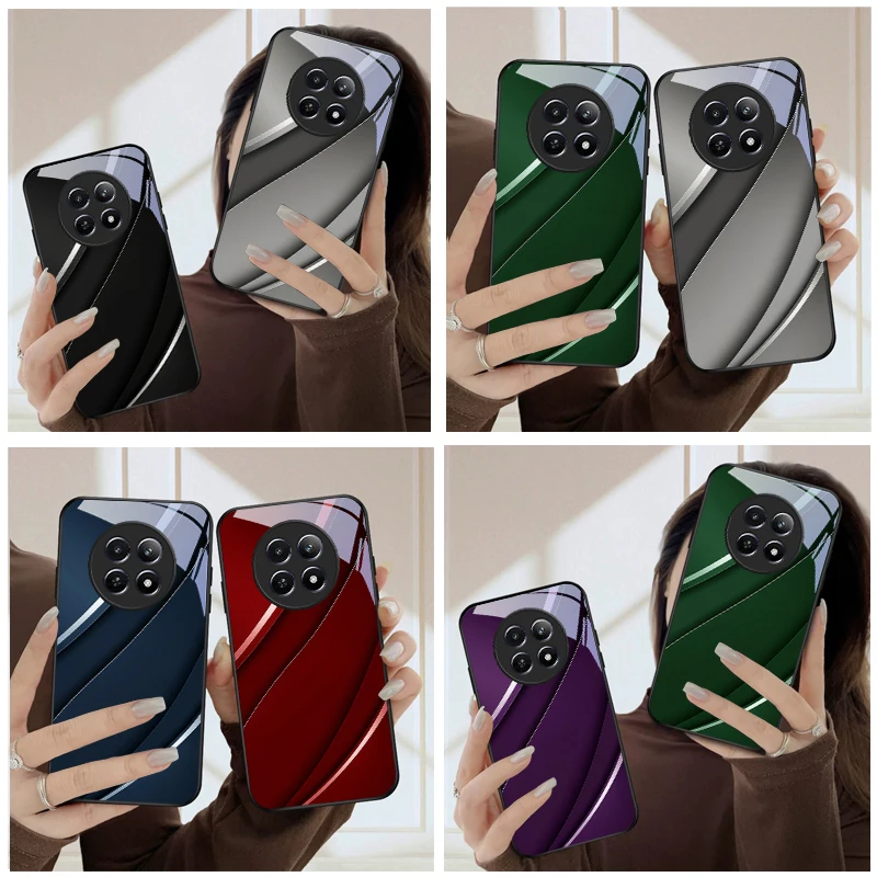 Фото Ультимативный темный эстетичный чехол для телефонов Oppo Realme 14 12 11 10 8 C53 C55 C65 C61 C63 C31 C67 C75 C51 GT 6 7 2Pro Neo50 3 из стекла №1