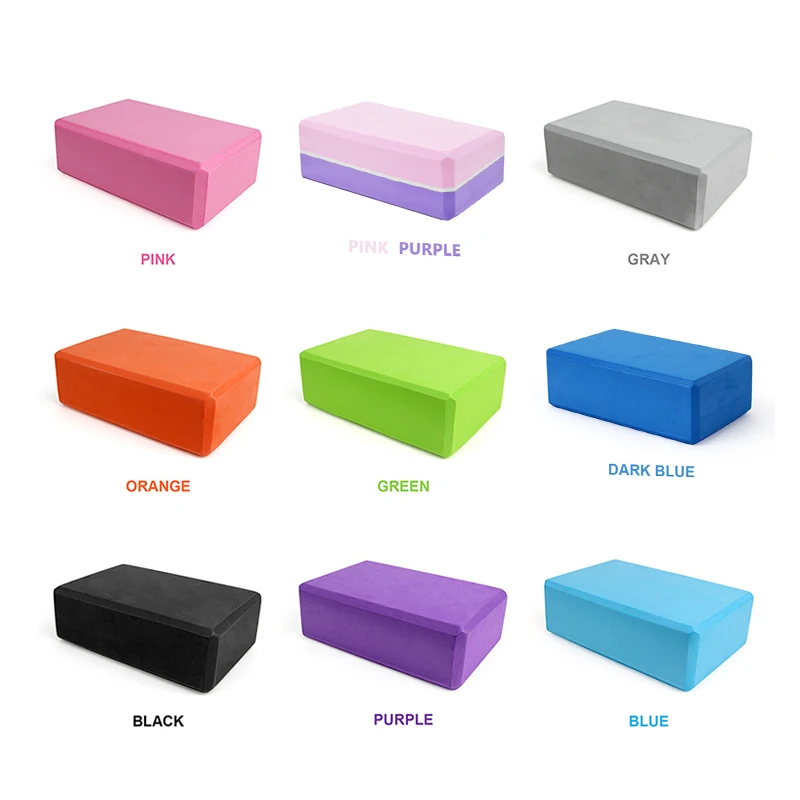 

10 colors EVA Blocks Foam Brick Training Exercise Fitness Set Tool Bolster Pillow Cushion Stretching Body Shaping yoga blocks