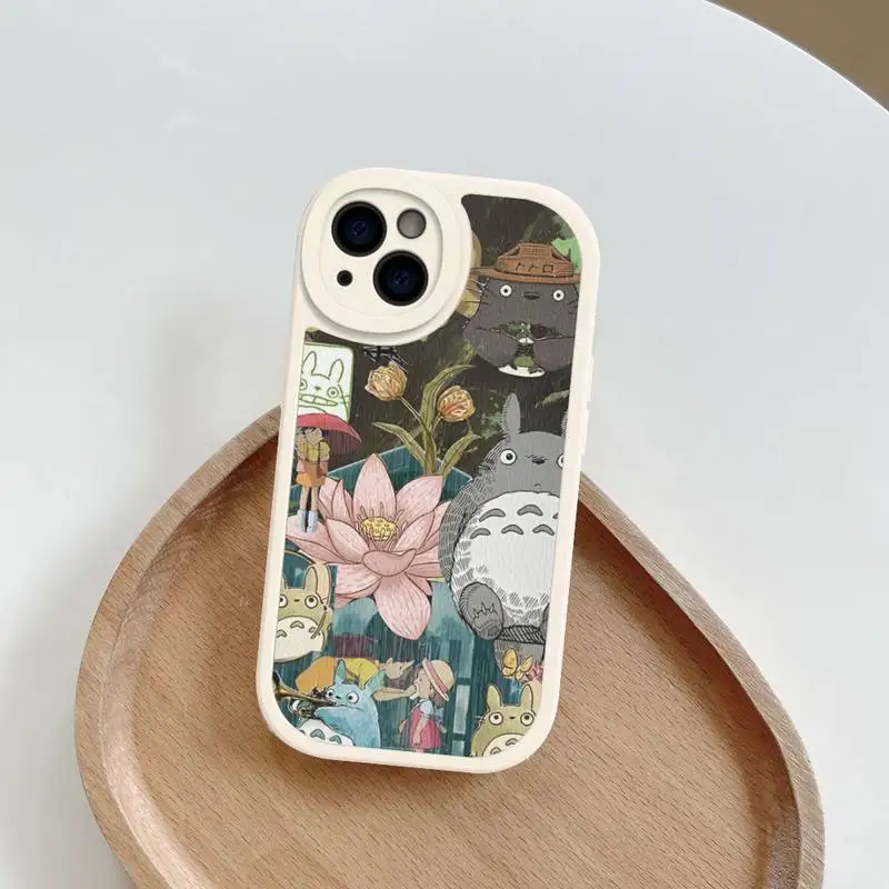 Totoro Phone Case Hard Leather For iPhone 14 13 12 Mini 11 14 Pro Max Xs X Xr 7 8 Plus