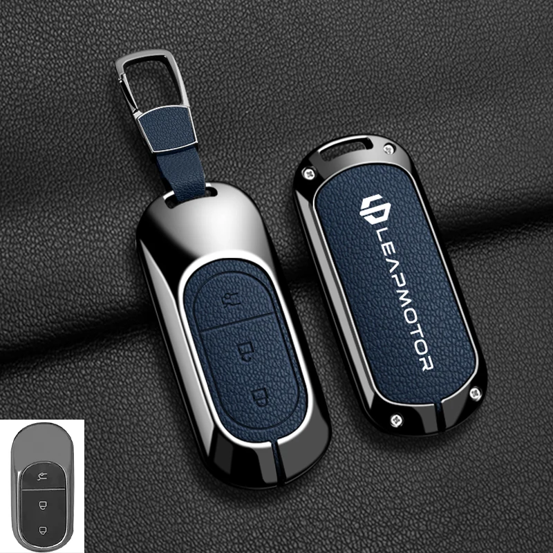

Чехол для автомобильного ключа из цинкового сплава для Leapmotor T03 S01 C11 для Leapmotor C01 T03 S01 C11, левый держатель двигателя, брелок для ключей