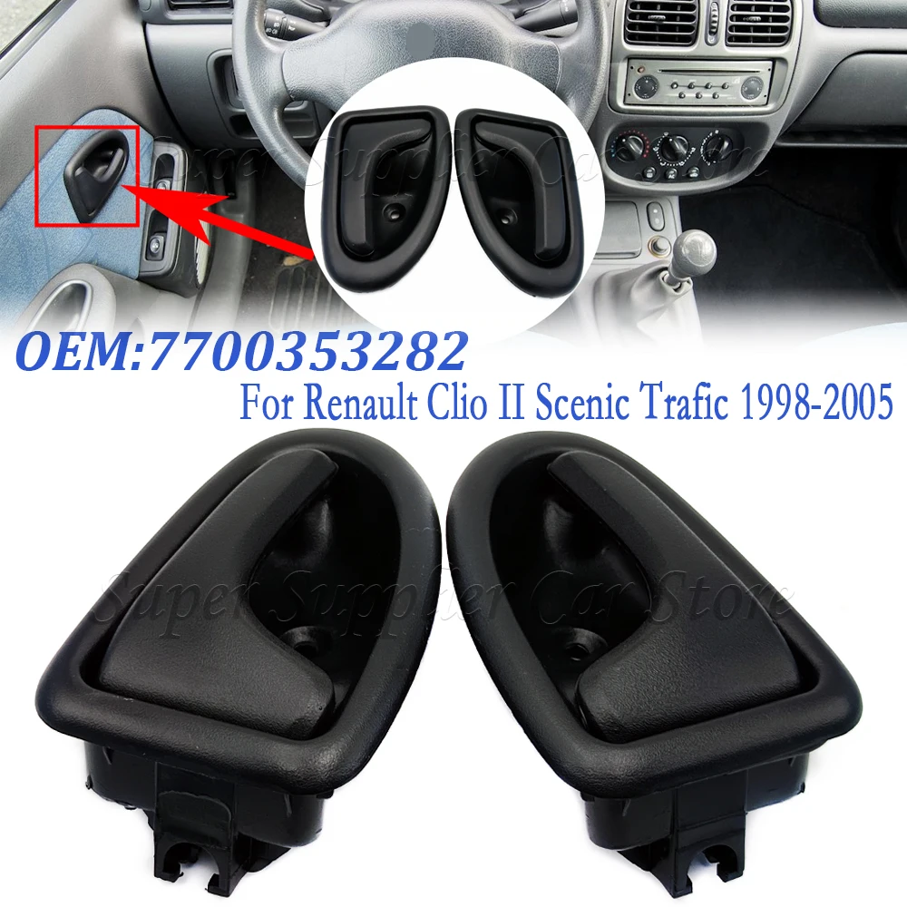 Для Renault Clio II Scenic Trafic 1998 1999 2000 2001 2002 2003 2004 2005 новая внутренняя дверная ручка