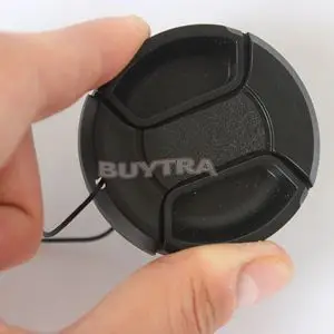 

1pc Universal Center Pinch Snap-on 49mm Camera Front Lens Cap Cover with Anti-losing String For Sony Canon Nikon DSLR Lens Hot