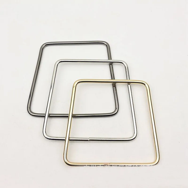 

10Pcs Square Metal Rings Handbag Handles Clutch Clasp DIY Replacement Bag Strap Buckles Accessories Parts Leather Crafts