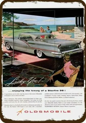 

Металлическая винтажная табличка 1p, 1957 STARFIRE 98