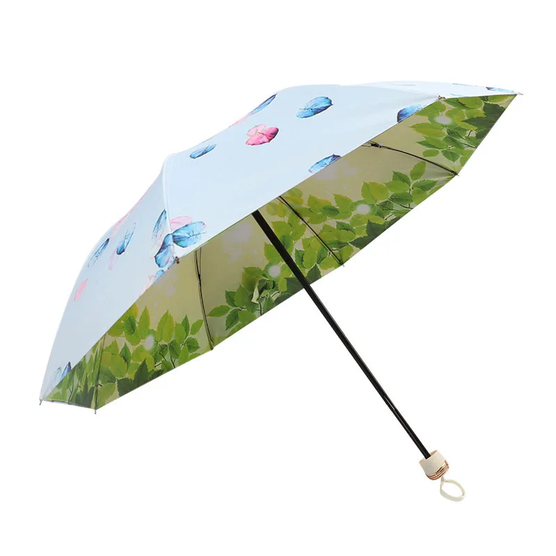 

Креативный двухслойный зонт с черным покрытием от солнца, дождя, УФ-зонт, ветрозащитный роскошный Зонт 2022, милый Зонт UPF 50 +