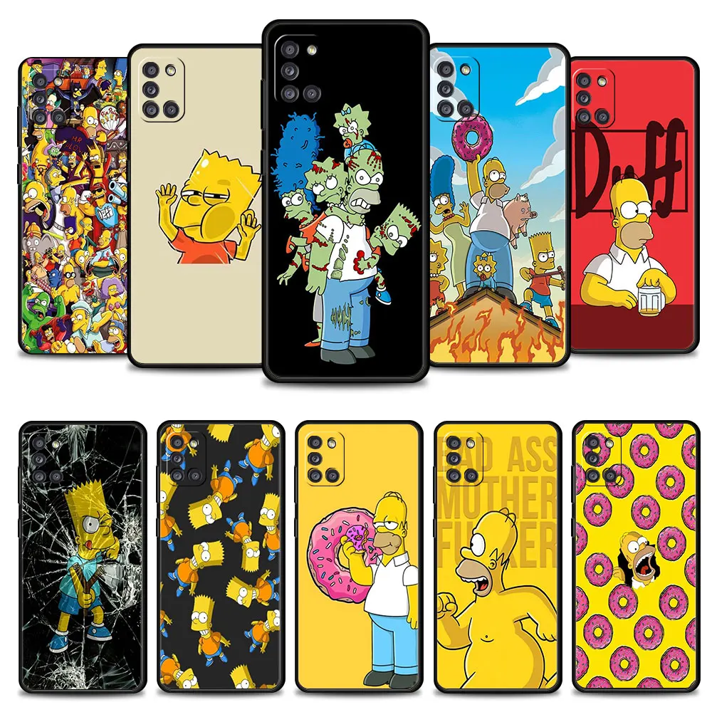 

For Samsung Galaxy A31 A52 A21s A51 A02s A71 A32 4G A41 A72 A12 A52s 5G A13 A73 A33 Cases Funny Homer fashion Simpsons Funda
