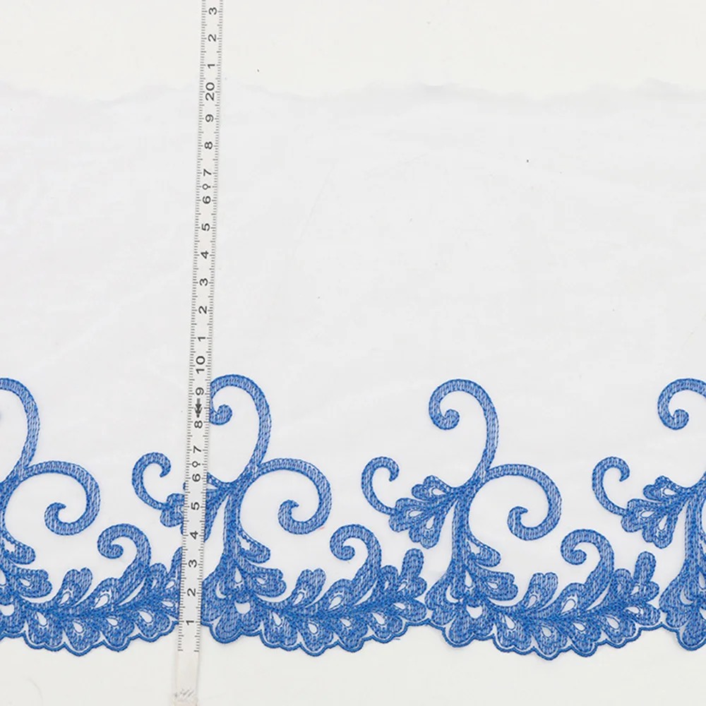 1 Ярд Сине-белая Фарфоровая Сетка Кружевные Аксессуары Для Волос С Ручной