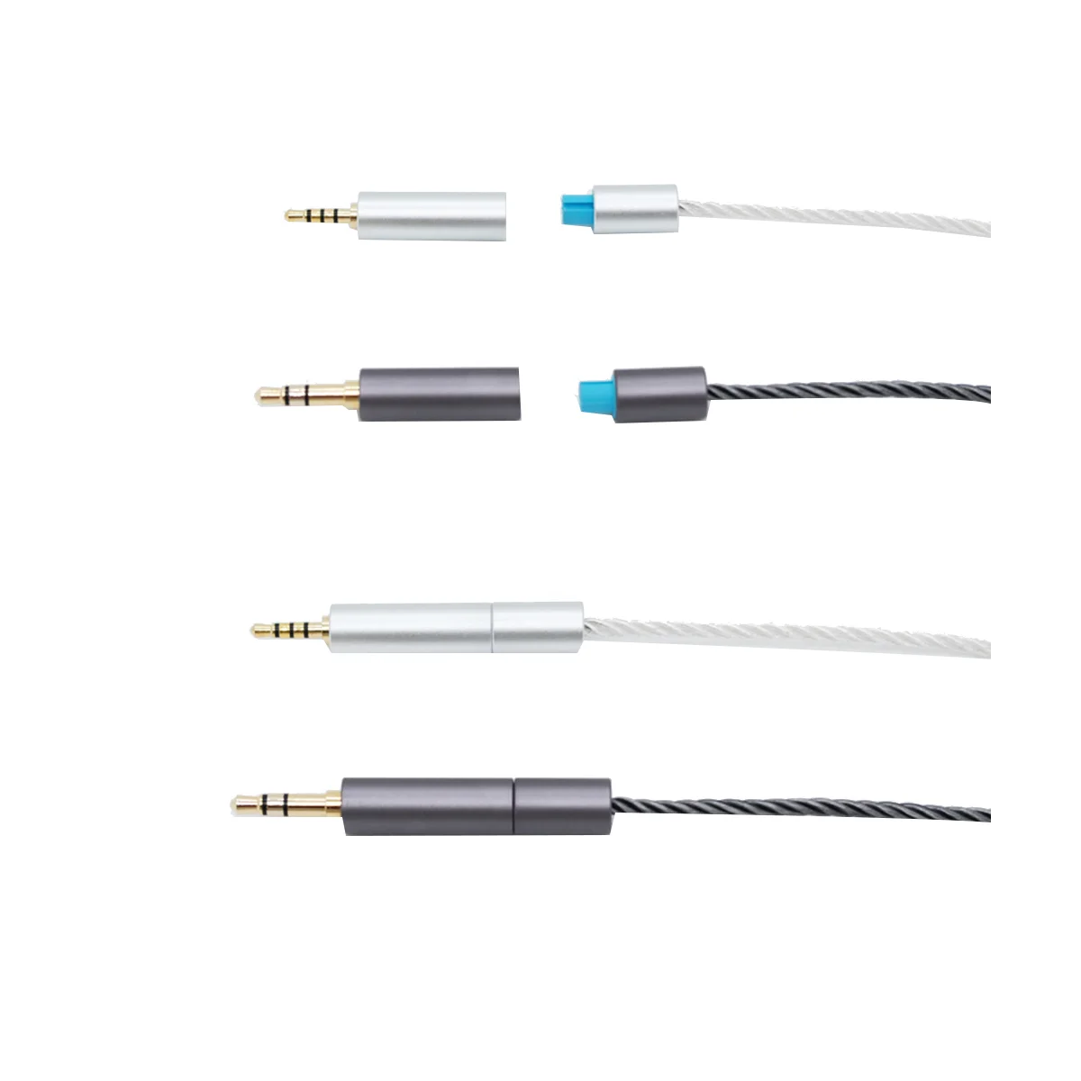 

Earphones Upgrade Cable 3 in 1 Silver Plated for IE300 IE600 IE900 MMCX Black Gray